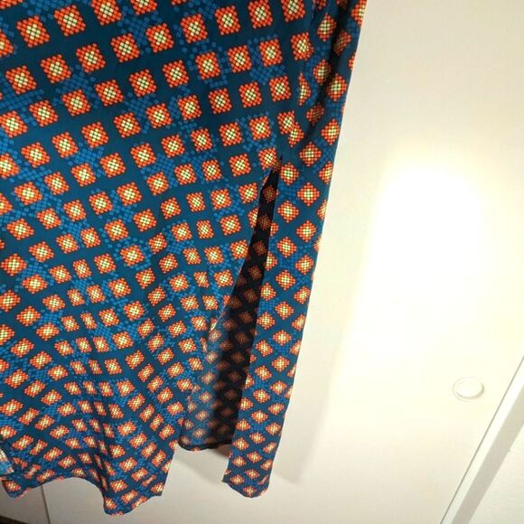 LuLaRoe Joy Long Sleeveless Vest Multi Color Geometric Size S - Picture 4 of 6